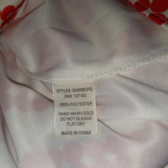 HELLO Miss White Tunic Dress W/ Orange Dotted Chevron - Picture 5 of 5